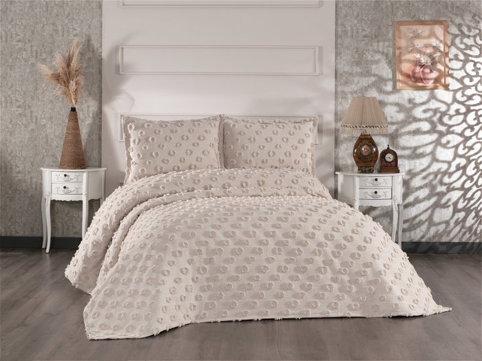 L'essentiel linge de maison Juego de Colcha Doble Hayal - Cappuccino L'essentiel linge de maison Juego de Colcha Doble Hayal - Cappuccino